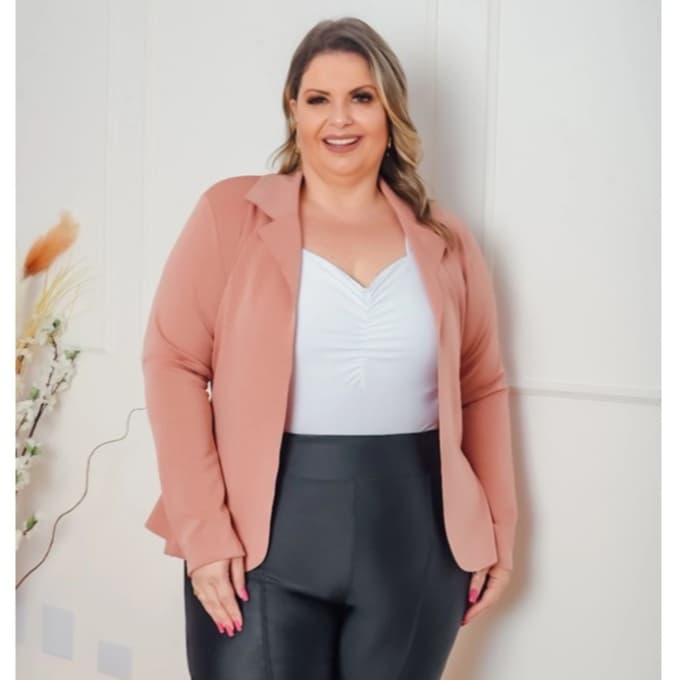 Blazer casaco feminino neoprene plus size G1 G2  G3