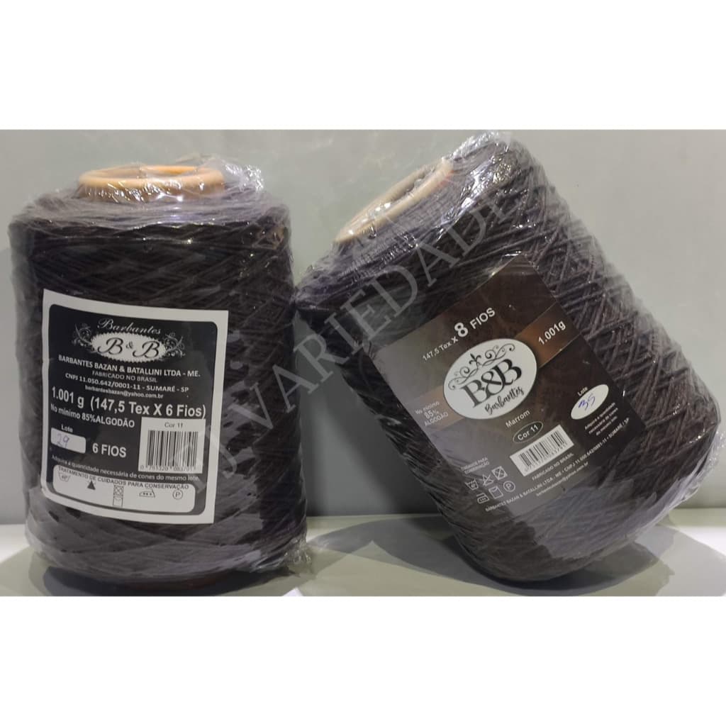 Barbante B&B Marrom 6 Fios 1kg/1000mts Envio Imediato!! BeB
