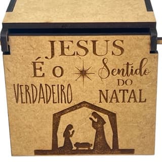 Kit com 3 Caixa presente Jesus é o verdadeiro sentido do Natal enfeite presente lembrancinha final de ano Feliz Natal