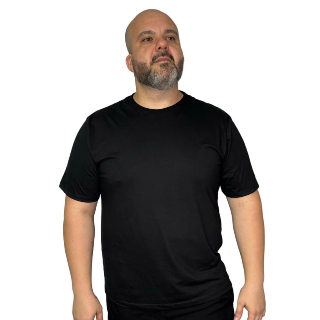 Camiseta Masculina Lisa Plus size em Algodão 30.1 Unissex 100% Algodão Fio 30.1 para Estampar G1 ao G4