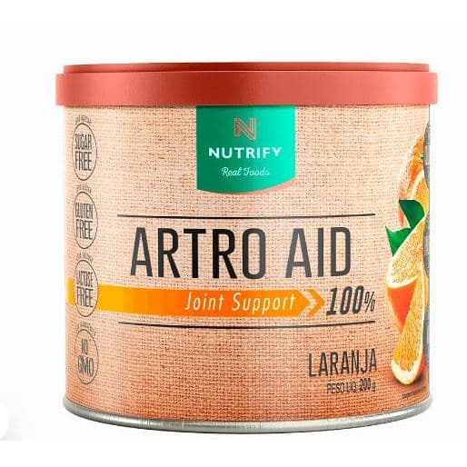 Artro Aid Colágeno Tipo 2 Ácido Hulurônico 200g - Nutrify Sabor Laranja