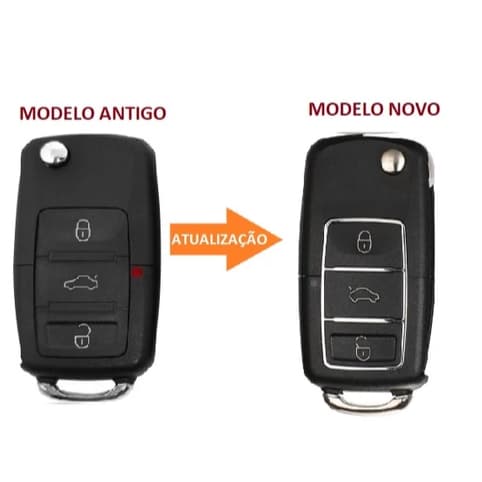 Chave Canivete Carçaça Vw Gol Voyage G5 Polo Bora Fox G4 Reposição Modelo Novo