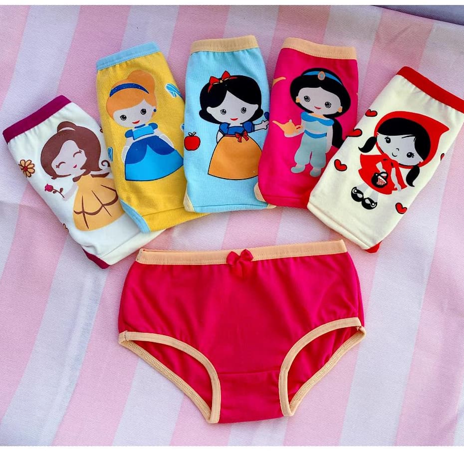 10 pçs Calcinha Infantil em Malha Algodão com Forro, Cores Variadas Pacote Inverno
