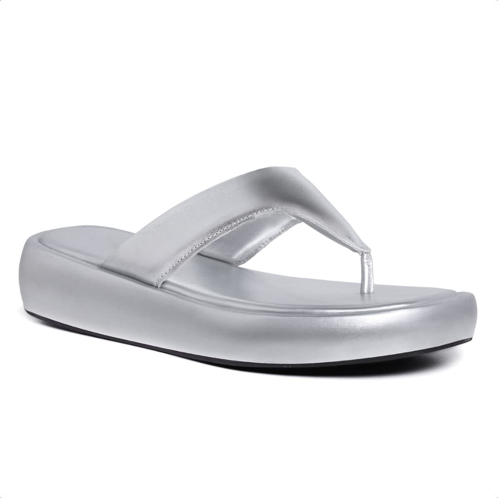Papete Sandália Plataforma Feminina Flat Confortável Oferta