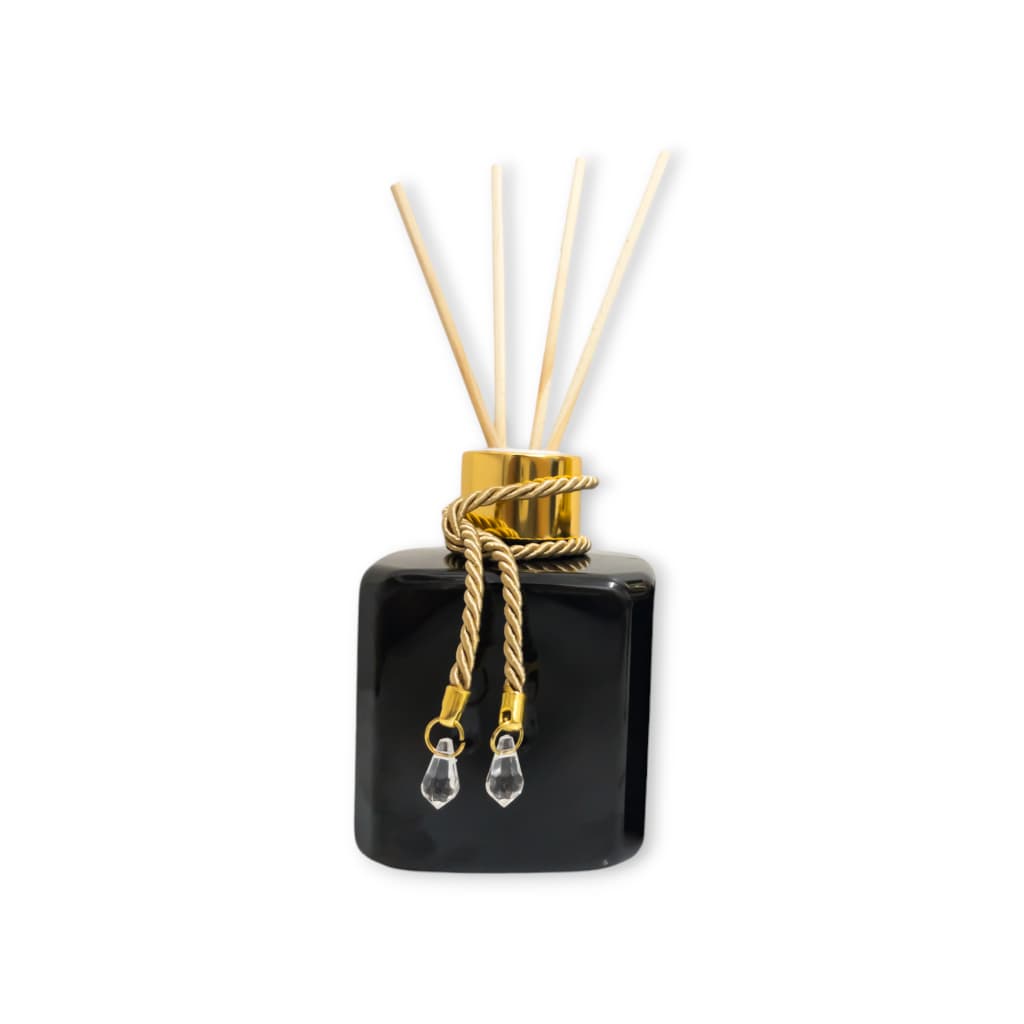 Kit Frasco Difusor Pet Plástico Preto Com Dourado 300ml Aromatizador de Ambiente Casa Lavabo Escritório