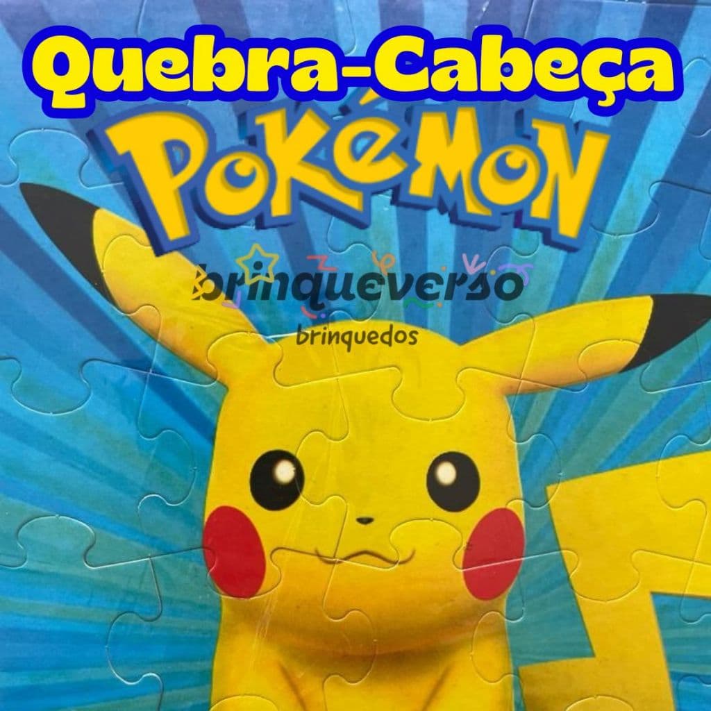 Quebra-Cabeça Pikachu. Pokemon. Quebra-Cabeça infantil. Quebra Cabeca Pokémon.