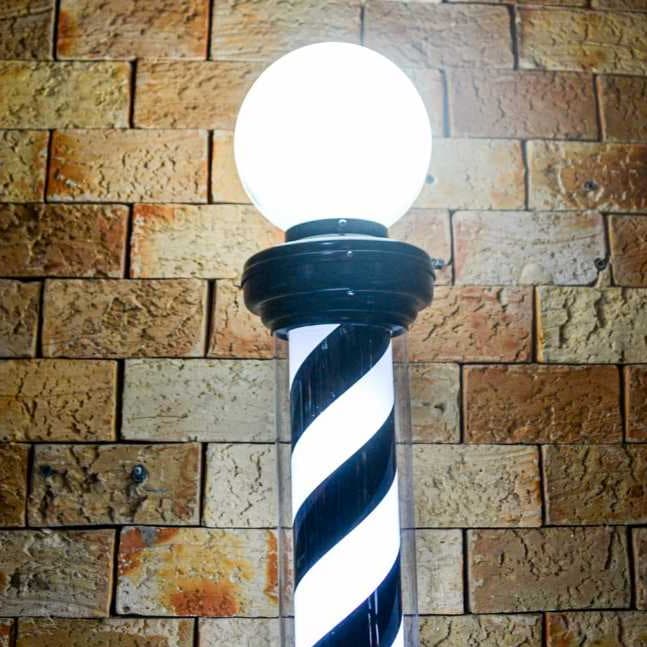 BARBER POLE 110CM ALL BLACK COM GLOBO BIVOLT MEGAN