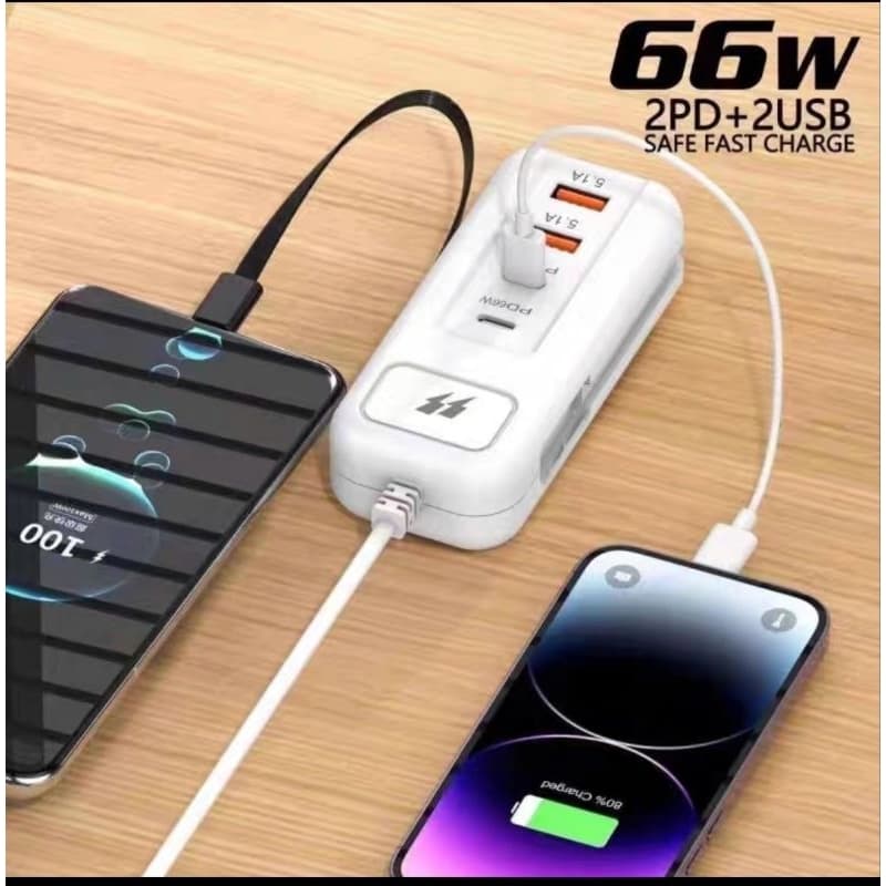 Tomada De Carregamento Indicado PD 66W-Plug-in Inteligente,Rápido Para TB2087