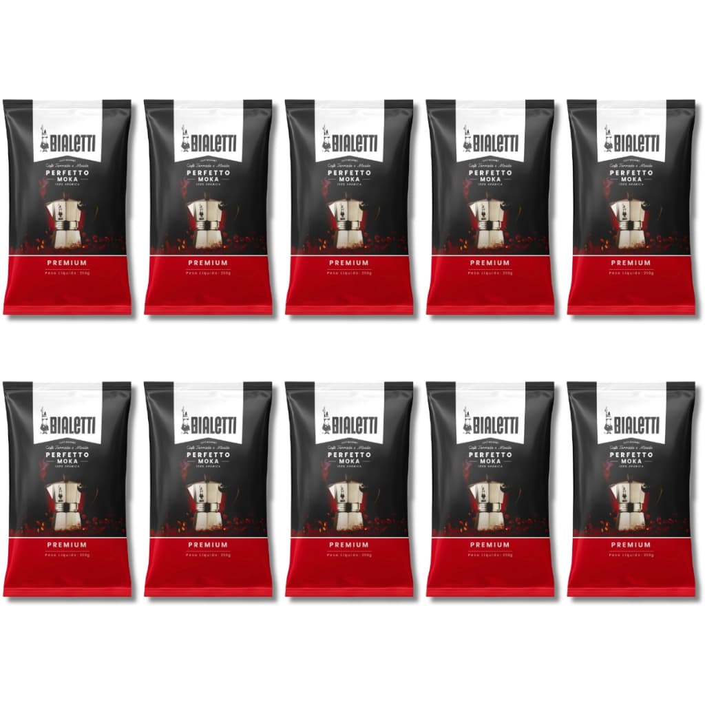 Café Moído Bialetti Gourmet Moagem Média Para Moka Express 250g Kit 10 Unidades
