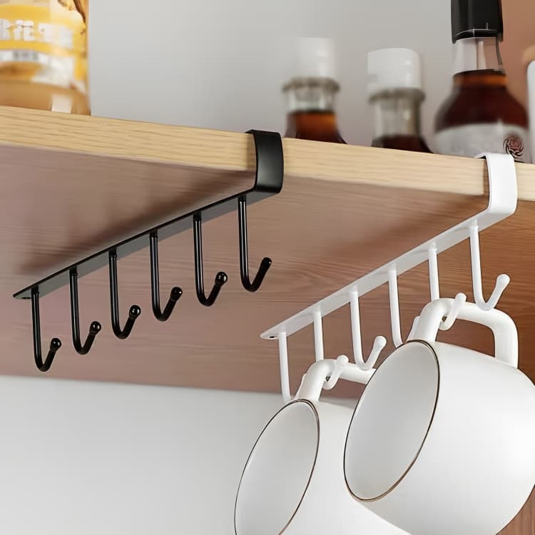 Suporte De Metal Porta Xícaras Canecas Suporte de Prateleira Utensílios Em Geral Porta Xícaras Gancho Multiuso Para Pendurar No Armário