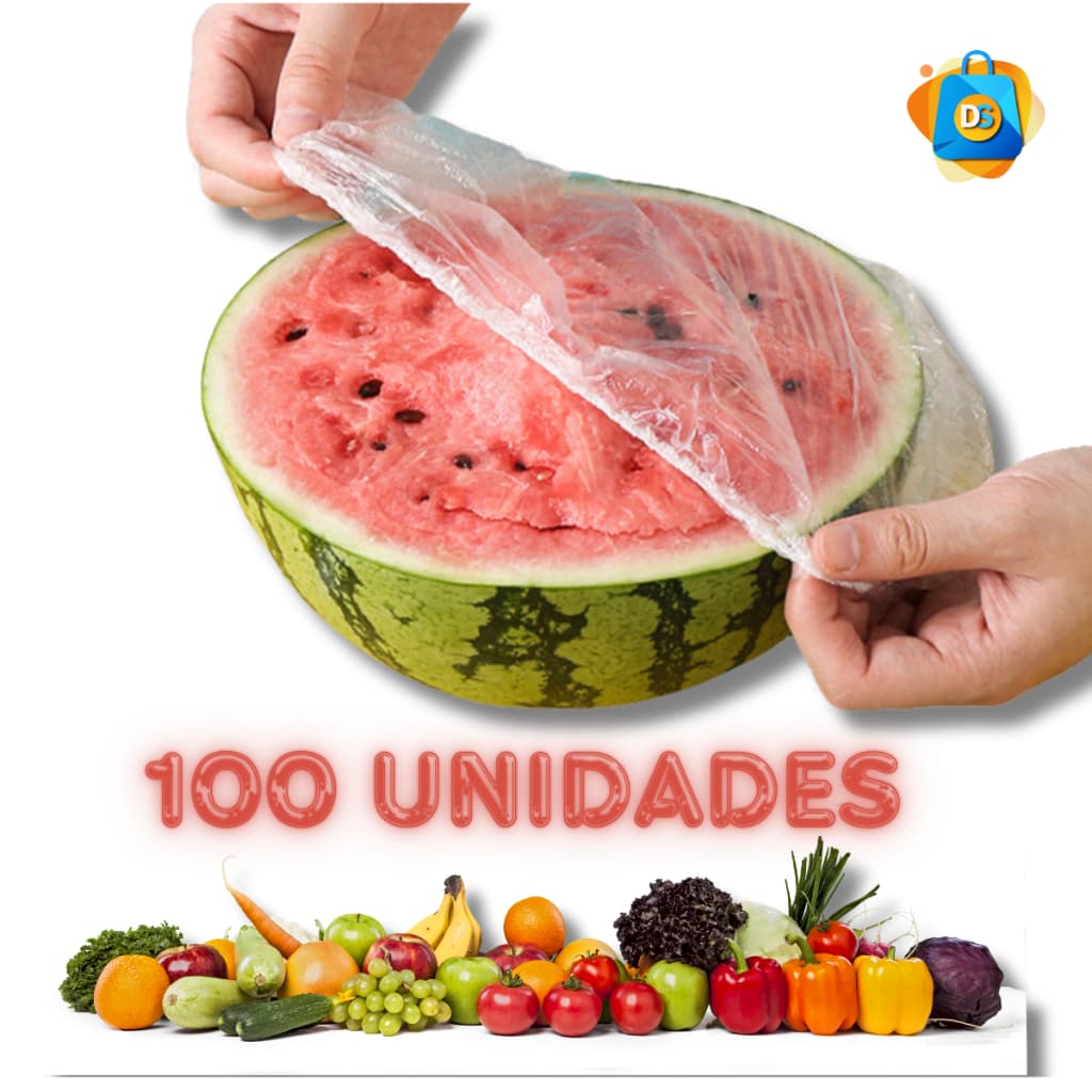 Kit 100 Tapa Mosca Cobre Alimentos Tampa Proteção Redinha de Comida em Plástico Descartável