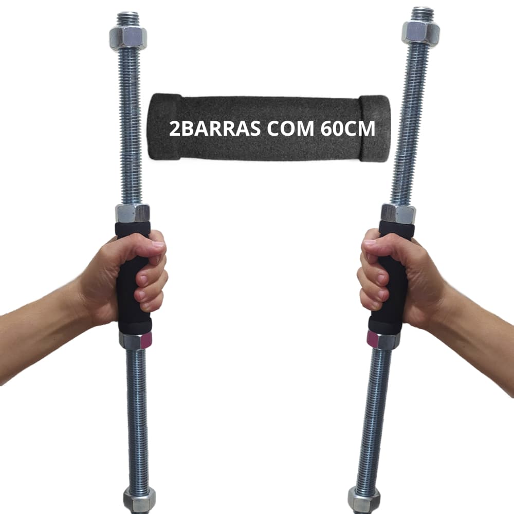 Halteres 60cm reforçado 1 par sem limite de carga Halteres dumbels