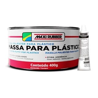 Massa Poliéster para Plásticos 400gr Maxi Rubber