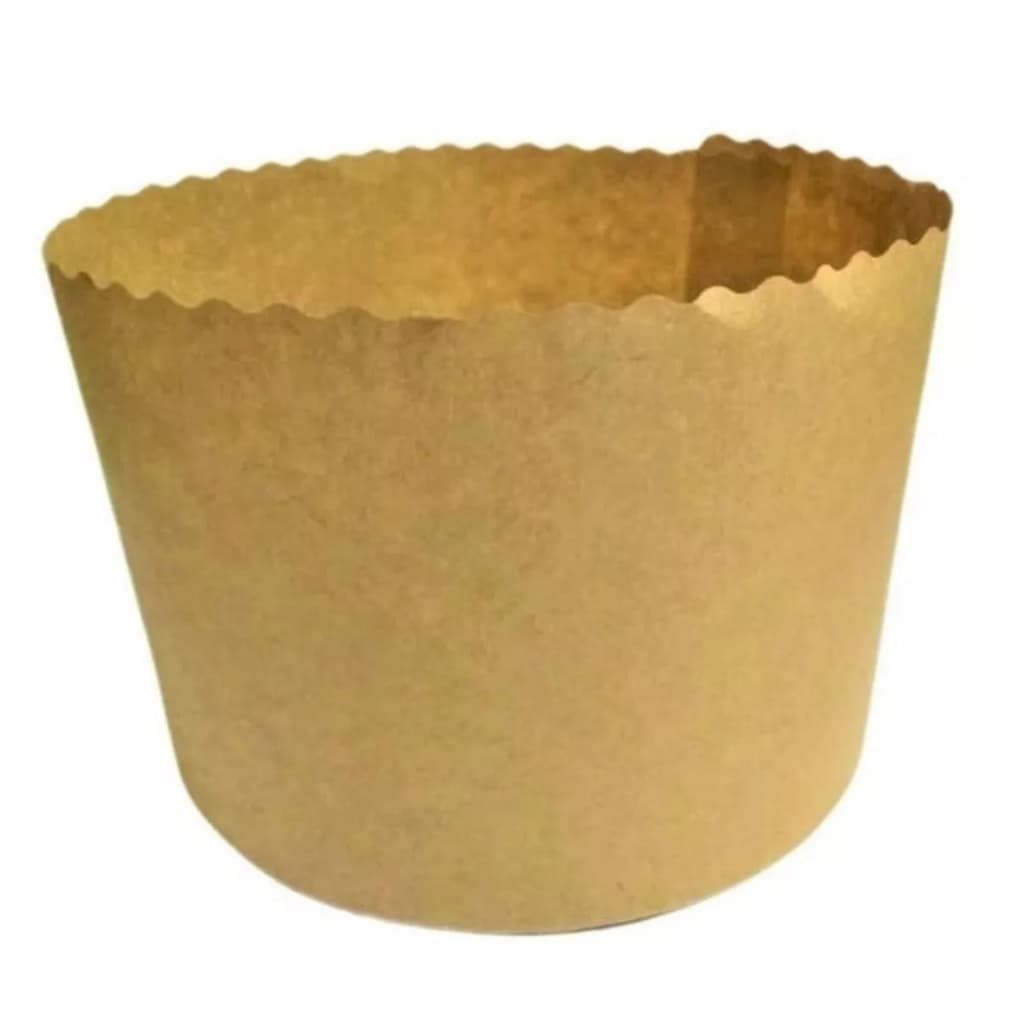 50 Forma De Papel Panetone Assadeira Kraft 500g Natal Mesa Posta