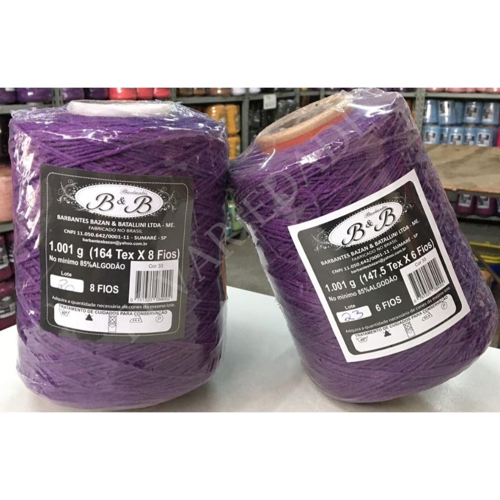Barbante B&B Uva/Roxo 6 Fios 1kg/1000mts Envio Imediato! BeB