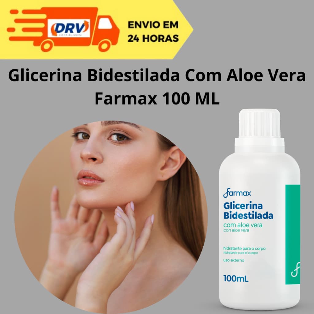 Glicerina Bidestilada Com Aloe Vera Farmax 100 ML - Glicerina Bidestilada Farmax