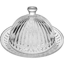 Queijeira De Cristal Com Tampa Empire 20cm Lyor - Transparente