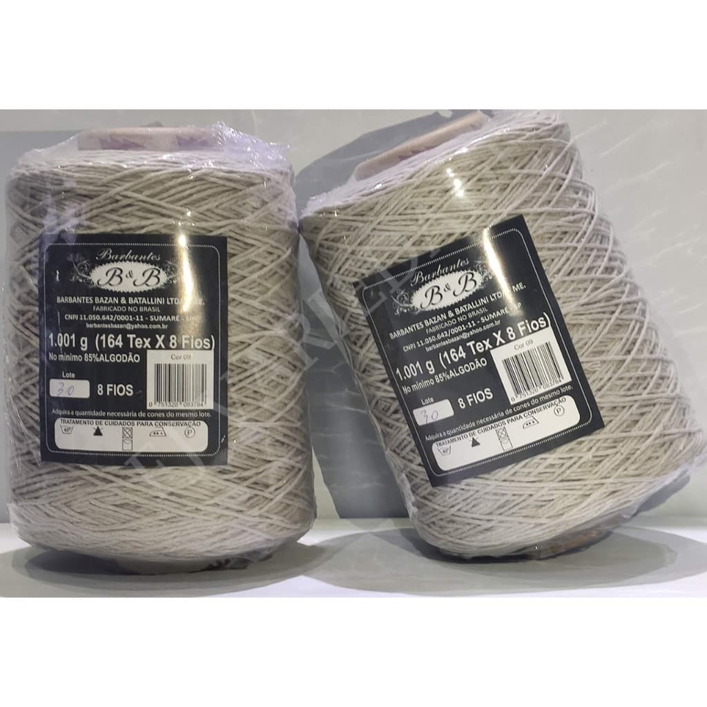 Barbante B&B Bege/Areia 6 Fios 1kg/1000mts Envio Imediato!!