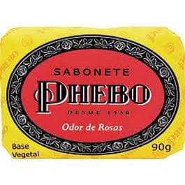 Kit Sabonete Phebo Odor de Rosas em Barra Glicerina Vegetal 90g Perfumação Prolongada Maciez Pele