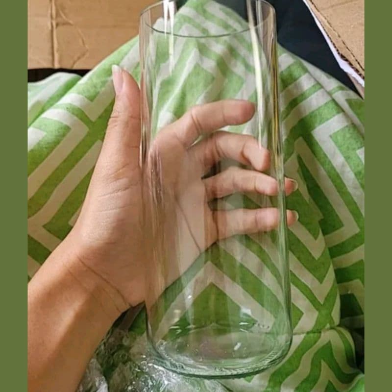 kit 10 de Vasos de Vidro 21 cm para Decoração de Casa e Festa / casamento/ aniversário / noivado