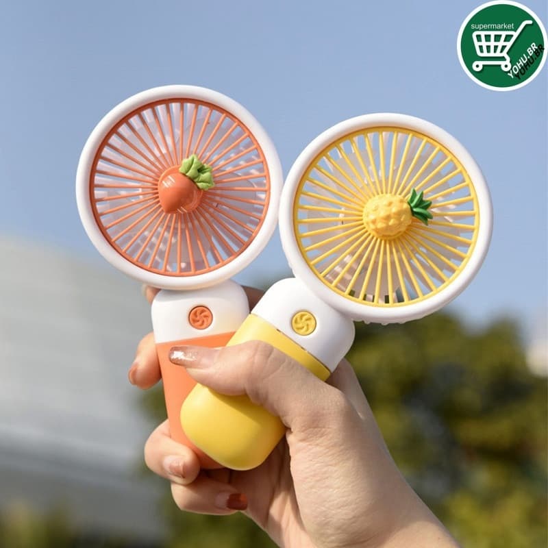 Mini Ventilador Portátil De Mão Recarregável Com Ajuste De Velocidade Frutas M11-XF-SCFS-2423