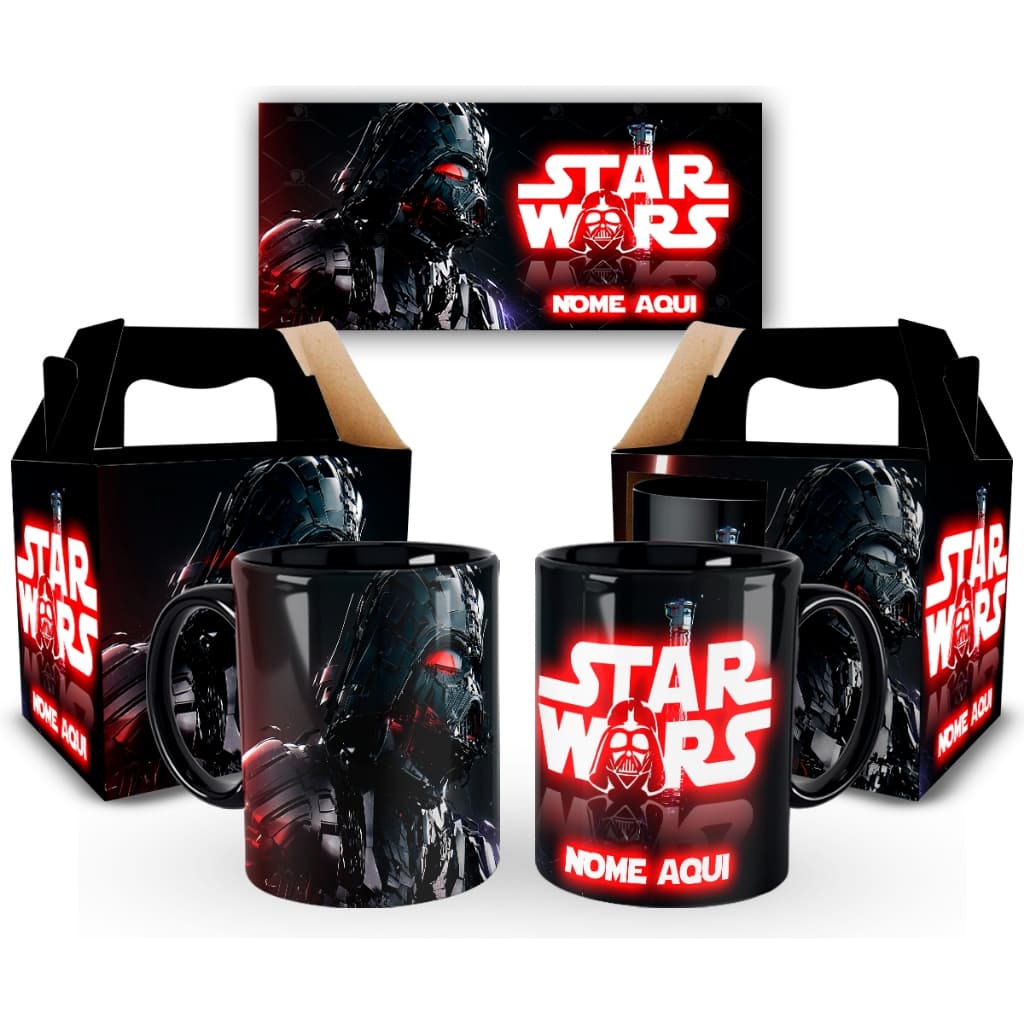Caneca Personalizada Star Wars Darth vader com Nome