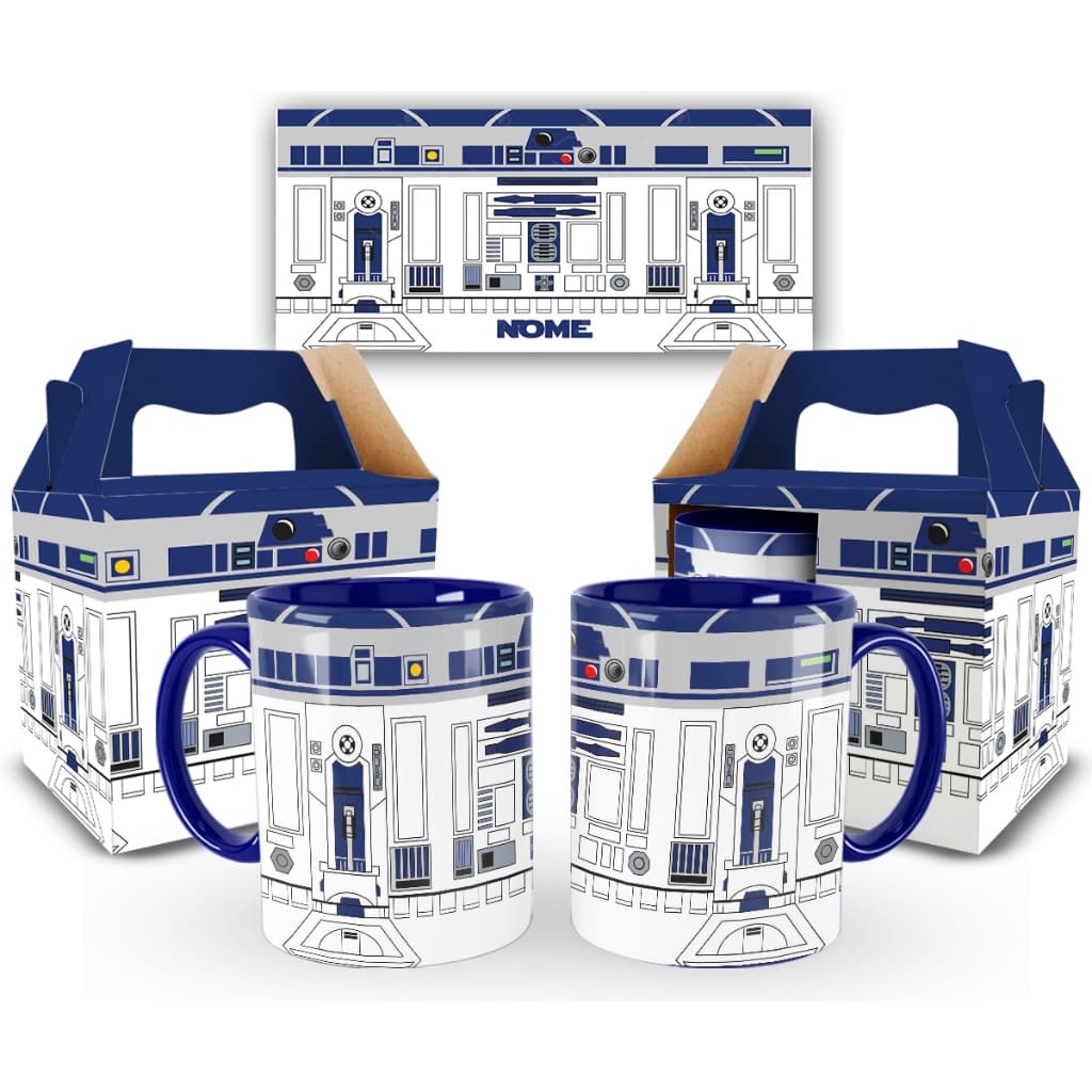 Caneca Star Wars robô r2d2 Personalizada com Nome