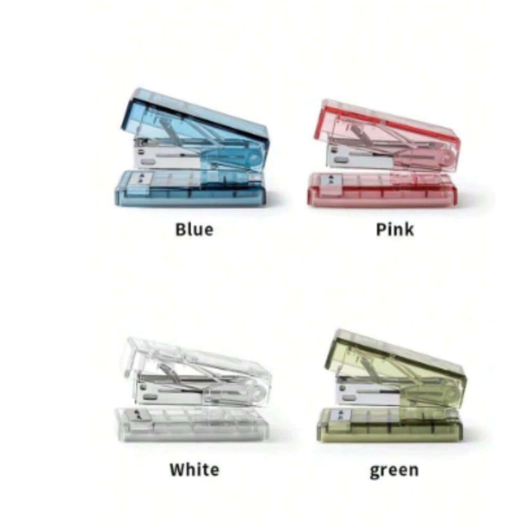 KIT MINI GRAMPEADOR TRANSPARENTE + GRAMPOS - #FOFURA #PAPELARIAFOFA