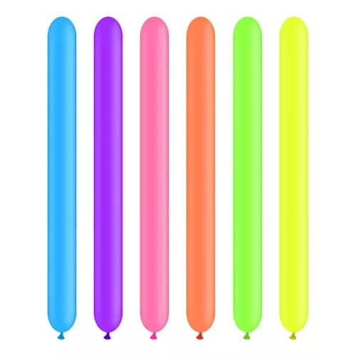 Balão Canudo Neon 260 com 25 unds