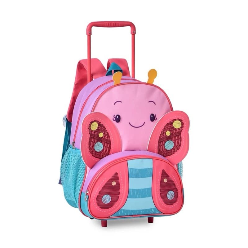 Mochila carrinho Infantil Zoo Pets Animais Abelhinha, joaninhas para crianças