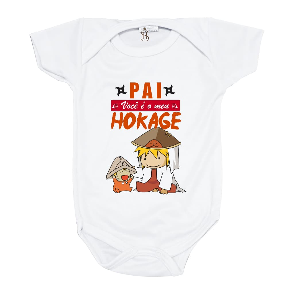 Body Infantil Bebê Dia dos Pais Pai Você é meu Hokage Naruto