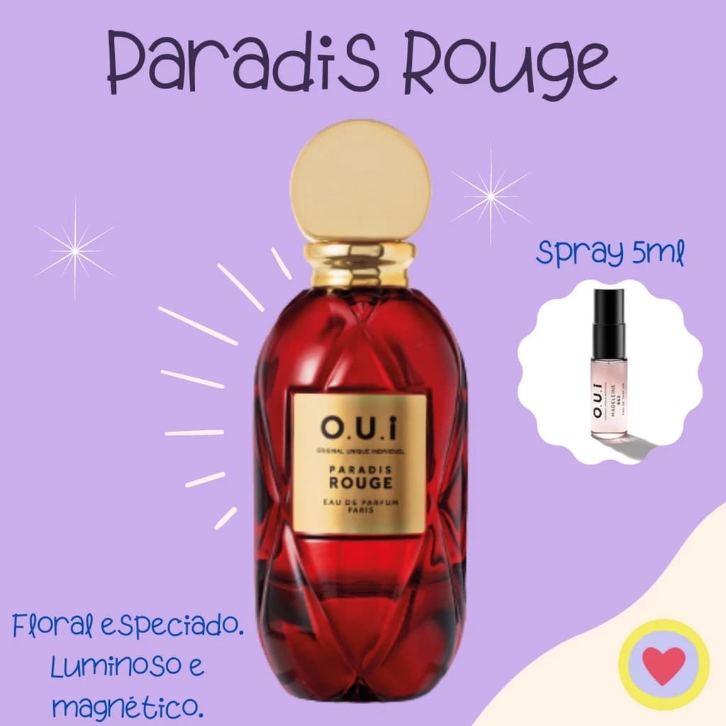 Paradis Rouge O.U.i Eau de Parfum Feminino 5ml