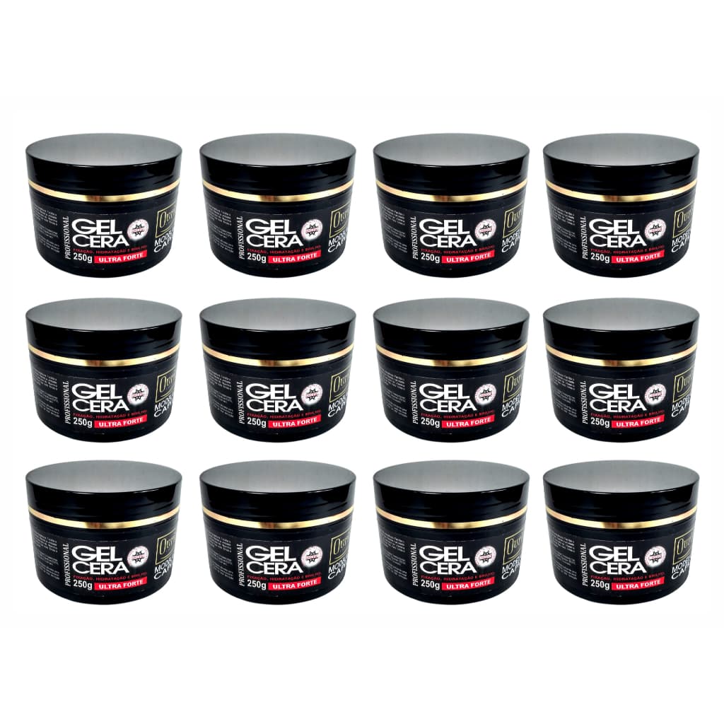 12 Gel Cera Capilar Ultra Forte Ouribel 250g