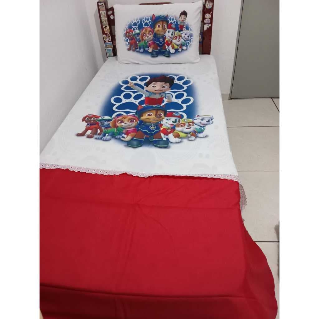 Colcha Infantil Da Patrulha Canina 2 Peças (colcha + Fronha)