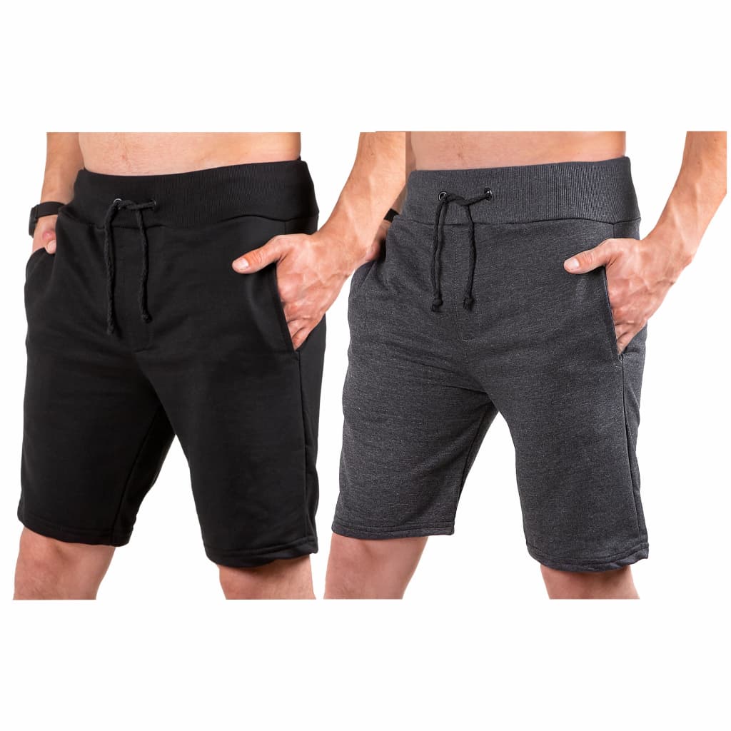 Kit c/ 2 Bermuda Short Moletom Masculina Básica Swag Slim Diferente Verao Academia Caminhada Corrida Dia a Dia