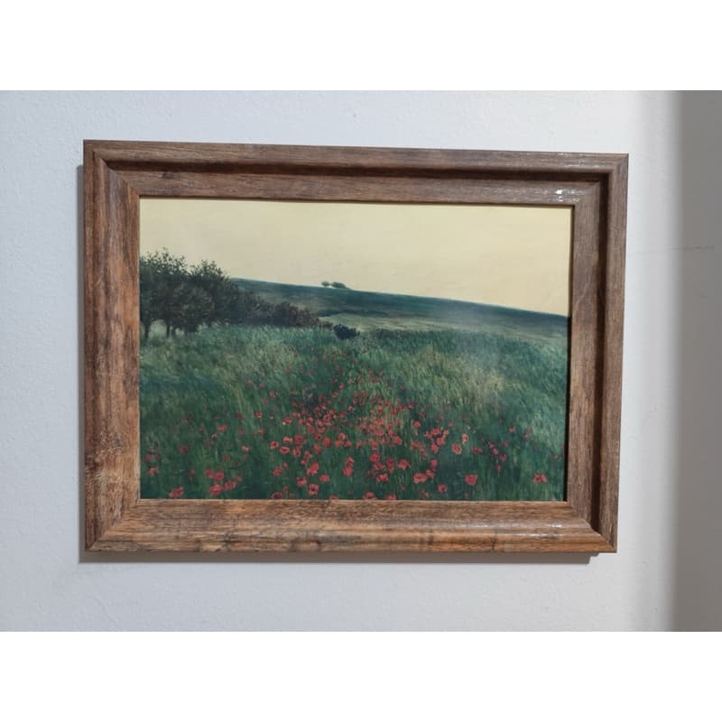 Quadro decorativo arte / pintura clássica - Red poppies (1910) - František Kaván - Madeira com Vidro