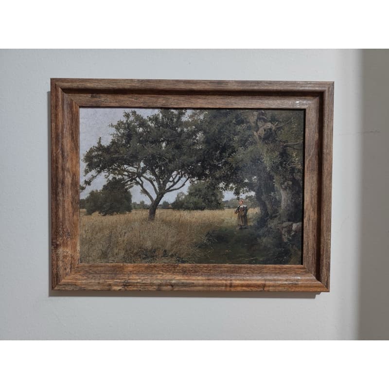 Quadro decorativo art /pintura clássica - Brittany Landscape - Hugh Bolton Jones - Madeira com Vidro