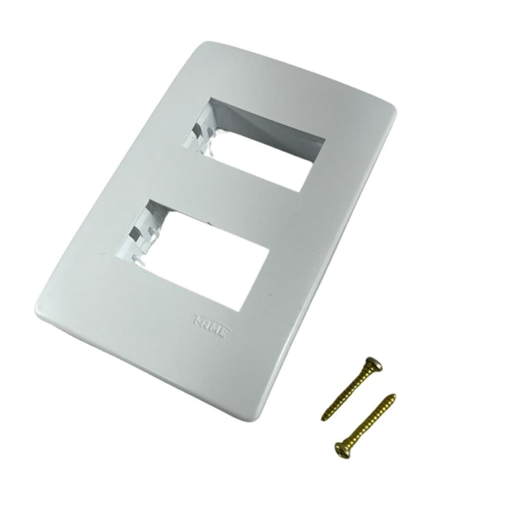 Placa 4 X2 Com Suporte 2módulos Distanciados Horizontal Fame