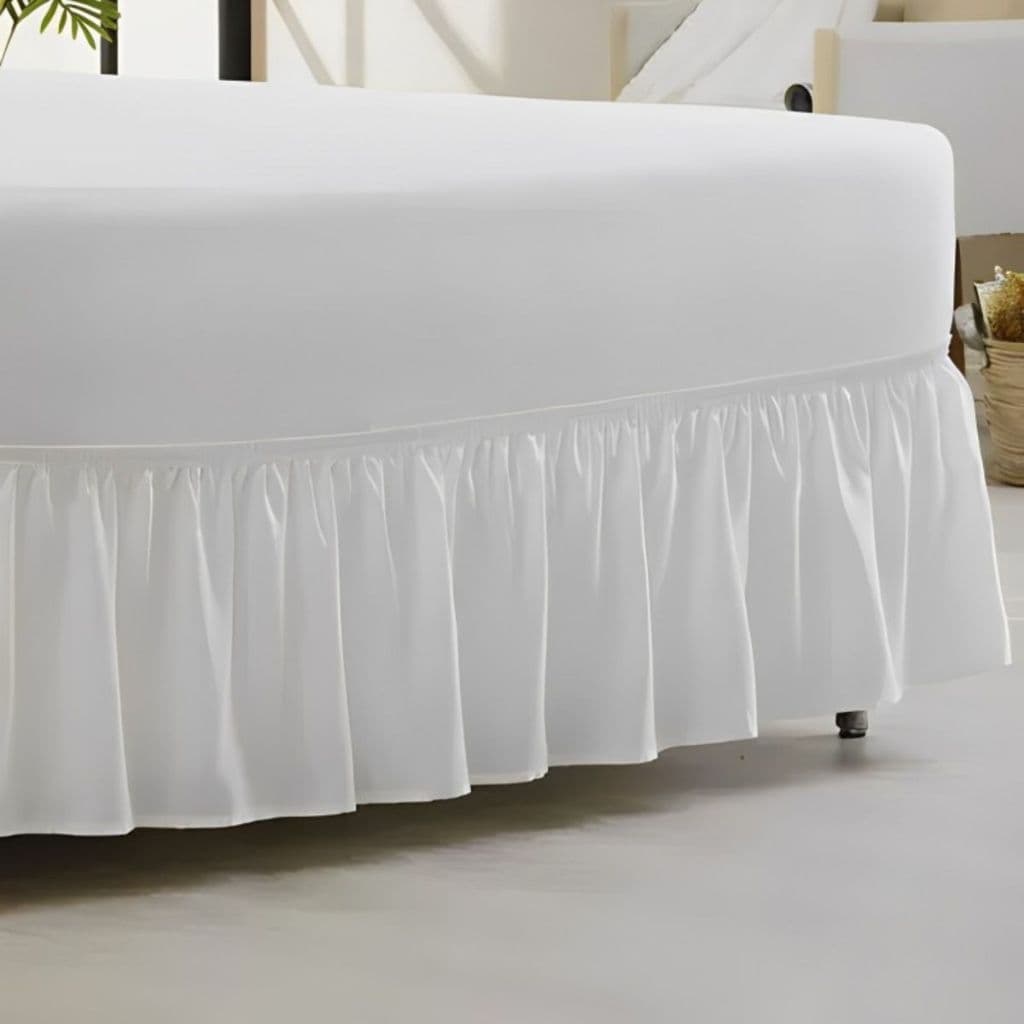 Saia-Box Branca Com 1 Elástico Para Cama de Casal - akan