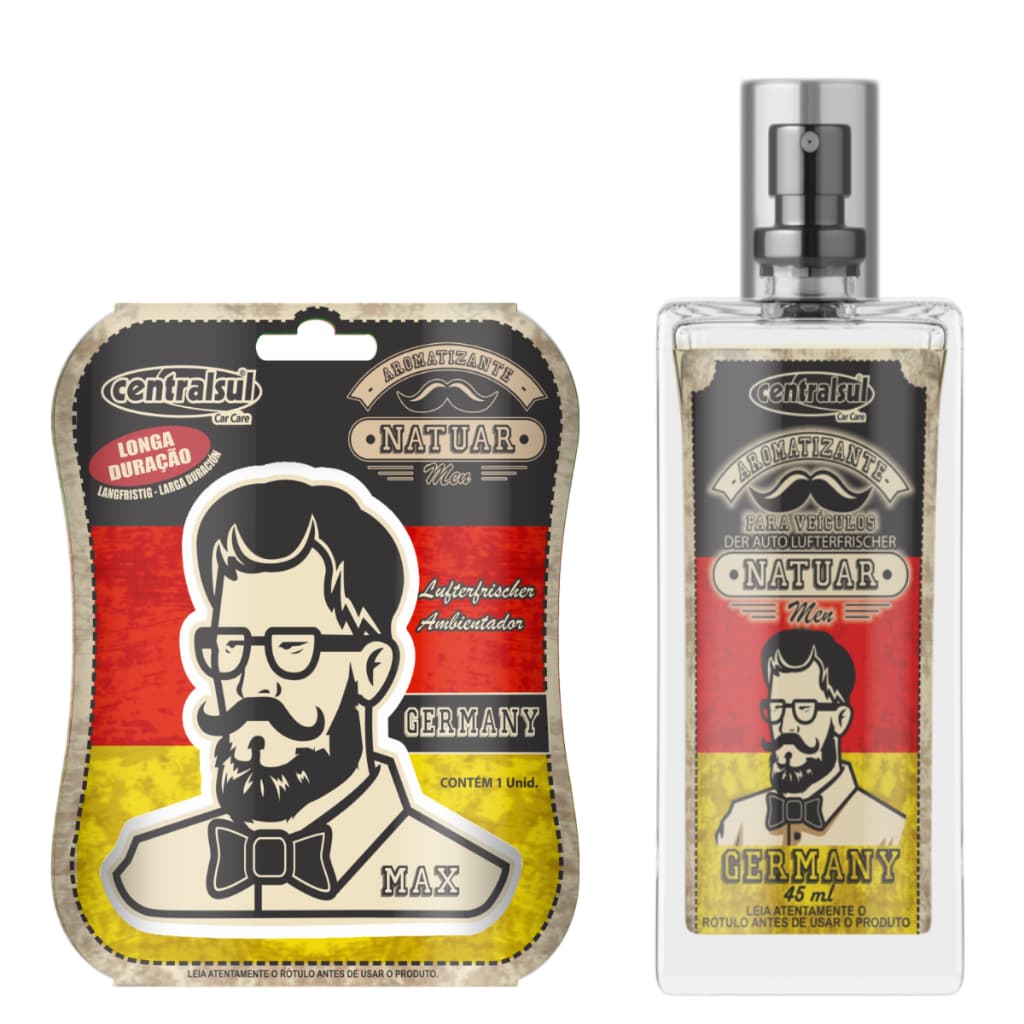Centrasul Kit Alemanha Aromatizante Miniatura Men e Perfume Automotivo Odorizador