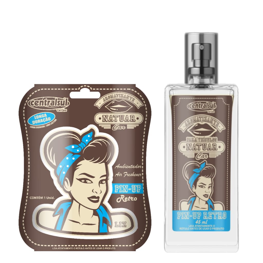 Centrasul Kit Pin up Retro Aromatizante Miniatura Women e Perfume Automotivo Odorizador