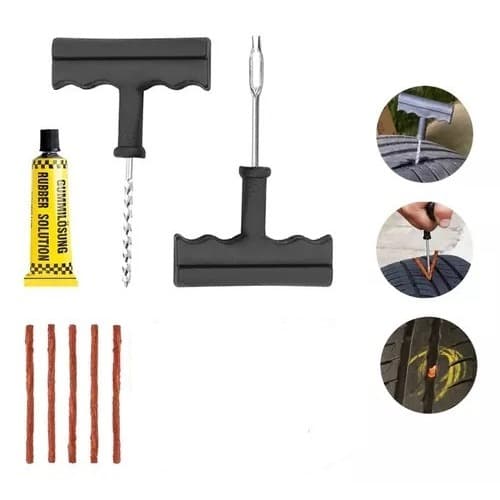 Kit Reparo De Pneu Carro E Moto Com 5 Espaguetes