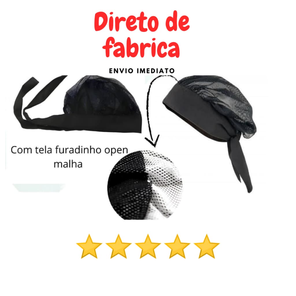 Toca De Cozinha De Redinha Malha preta