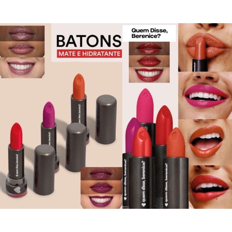 56 cores e Variações- Escolha sua cor de Batom,Gloss,Hidratante Labial,Lip Oil - Boticário,Eudora,Quem Disse, Berenice?