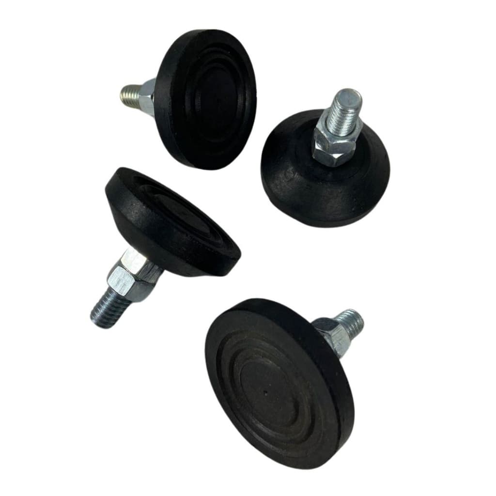 Kit Jg 4 Pé Nivelador Mini 2 5/16 Borracha Anti Derrapante