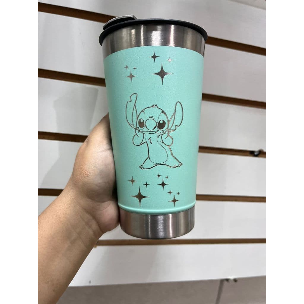 Copo térmico com tampa - 470ml, PERSONALIZADO Stitch