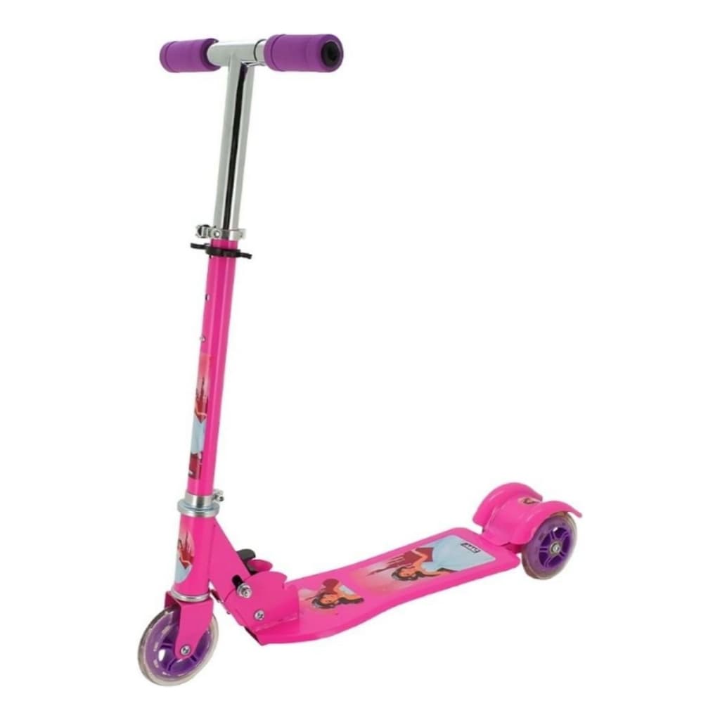 Patinete Infantil 3 Rodas Com Luzes Princesas Disney Dobrave