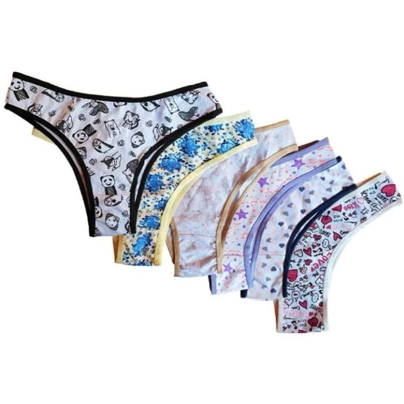kit 6 calcinha suplex/cotton calcinha tanga adulto algodão confortável