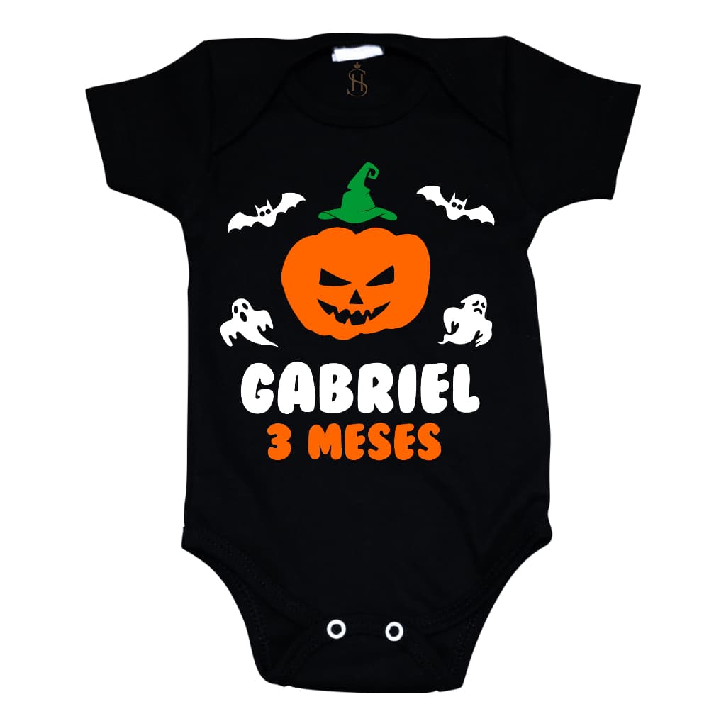 Body Infantil Bebê Halloween Personalizado Mesversário