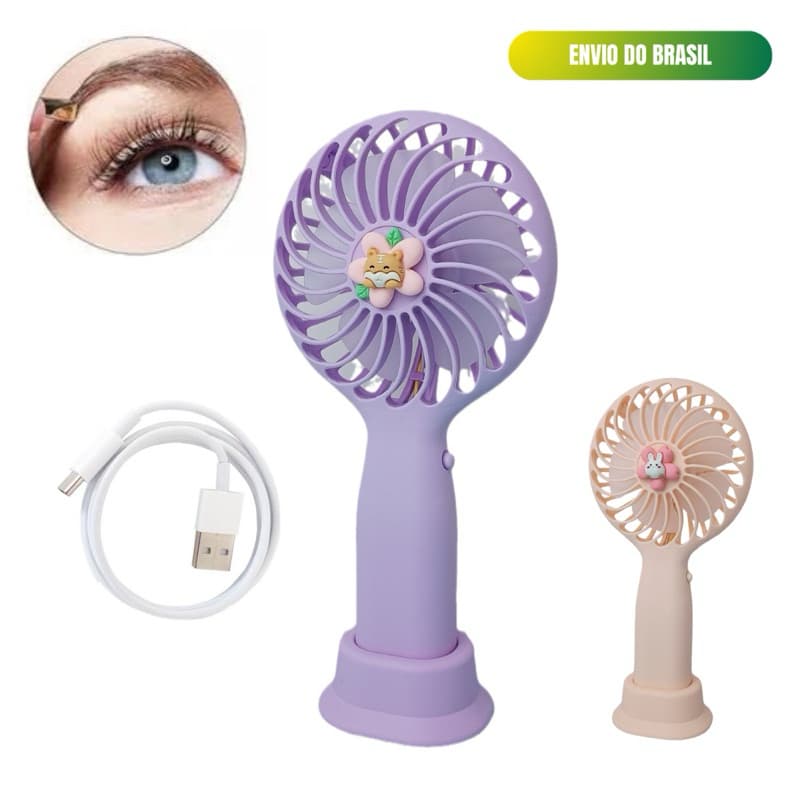 Mini Ventilador Secador Portátil Recarregavel Usb Cílios Lashes